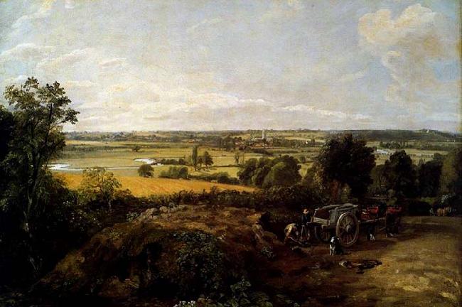 John Constable The Stour-Valley with the Church of Dedham oil painting image